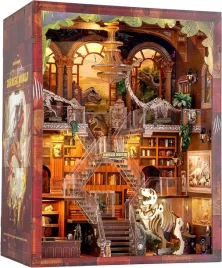 book-nook-muzeum-dinozaurow-diy-drewniany-miniaturowy-domek-led