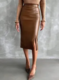 shein-brazowa-midi-spodnica-ekoskora-rozporek-vwp-s06-m