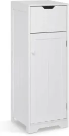waska-szafka-lazienkowa-biala-32x30x87-cm-mdf-z-szuflada-2-polki