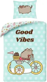 komplet-poscieli-pusheen-good-vibes-140x200-bawelna
