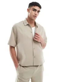 bershka-brazowa-koszula-krotki-rekaw-5na-zt2-s