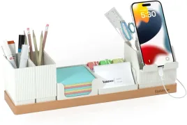 drewniany-organizer-na-biurko-regulowany-stojak-na-dlugopisy-i-telefon