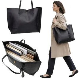 torebka-damska-shopper-czarna-duza-pojemna-skorka-szkola-praca-uniwersalna