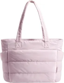 torebka-damska-puffy-tote-bag-20l-na-ramie-z-zamkiem-blyskawicznym-rozowa