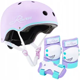 zestaw-raven-kask-essto-violet-mint-m-ochraniacze-verba-violet-mint-m