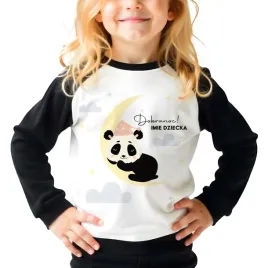 pizama-czarna-dziecieca-wyprawka-do-przedszkola-panda-dobranoc-imie-110cm
