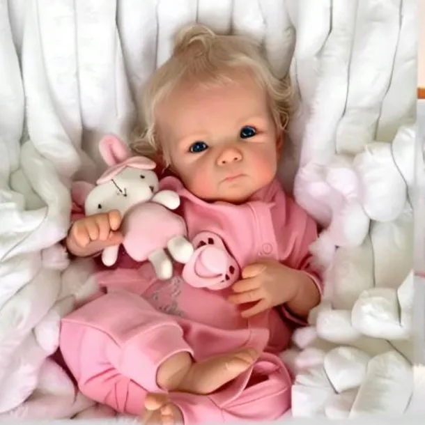 Realistyczne lalki Reborn 49 cm winylowa dziewczynka z otwartymi oczami