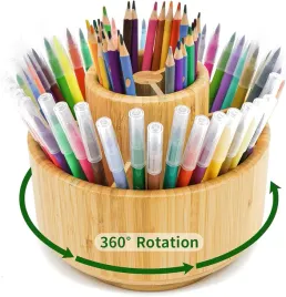 bambusowy-organizer-na-biurko-obrotowy-360-8-przegrodek