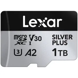 lexar-silver-plus-1tb-1000gb-microsdxc-205mb-s-c10-a2-v30-u3-adapter-sd