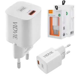 vidvie-ple254-ladowarka-sieciowa-35w-gan-usb-c-pps-szybkie-ladowanie-biala