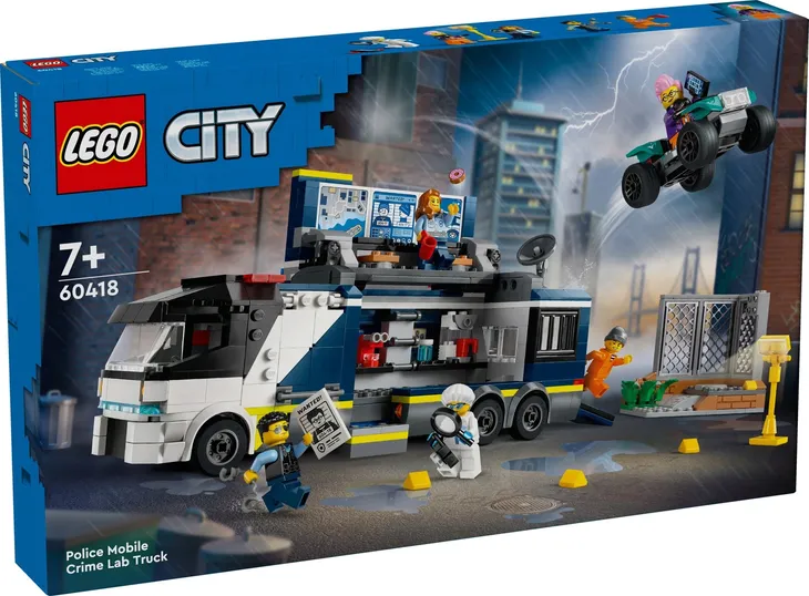 LEGO CITY 60418 Policyjna ciężarówka z laboratorium kryminalnym