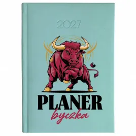 kalendarz-tygodniowy-a5-2027-planer-prezent-planer-byczka-zabawny-lazurowy