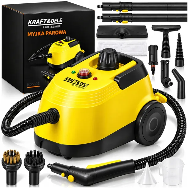 MYJKA PAROWA CZYŚCIK DO OKIEN MOP PAROWY ODKURZACZ Zestaw AKCESORIA 2100W