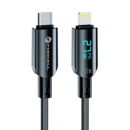 kabel-usb-c-do-lightning-forcell-c276-pd-3a-27w-wyswietlacz-12m-czarny