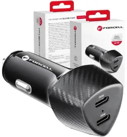 ladowarka-samochodowa-forcell-carbon-2xusb-c-qc3-0-pd-3a-40w-cc50-2c-czarna