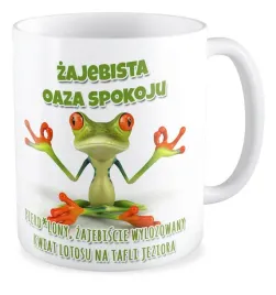 kubek-bialy-prezent-zabawny-zaba-jestem-zajebista-oaza-spokoju