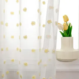 zaslony-na-przelotkach-zolte-140x245-cm-2-panele-haftowane-groszki