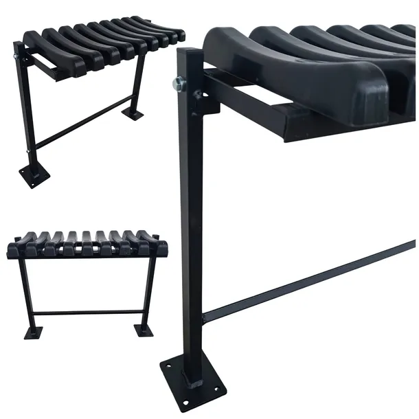 Ławka cmentarna składana metalowa ławeczka na cmentarz 60 cm 9 szczebli