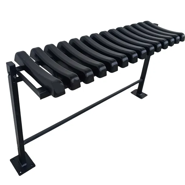 Ławka cmentarna składana ławeczka na cmentarz 90 cm 14 szczebli czarna