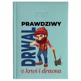 kalendarz-tygodniowy-a5-2027-terminarz-prezent-dla-drwala-zabawny-lazurowy