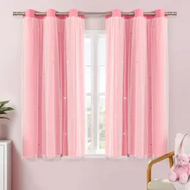 zaslony-zaciemniajace-dwuwarstwowe-86x160-cm-2-panele-wzor-w-gwiazdy-rozowe