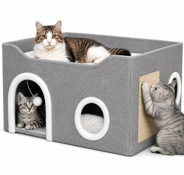 Domek Legowisko dla Kota Drapak Mata Budka Łóżko 60x40x32,5 cm I314