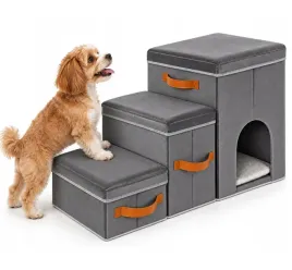 schodki-dla-psa-kota-3-stopnie-domek-schowki-78x335x445cm-szare-i315