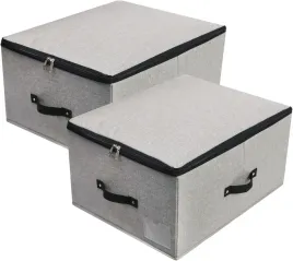 pudelko-do-przechowywania-z-pokrywka-skladane-52x40x26-cm-ciemnoszare-2-szt