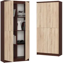 regal-biurowy-80-cm-2d-8-polek-na-ksiazki-do-biura-pokoju-wenge-dab-sonoma