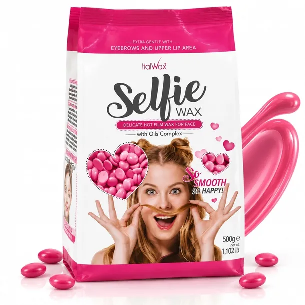 ItalWax Selfie Wax Delikatny Wosk Twardy Do Depilacji Twarzy 500 g