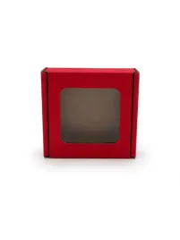 pudelko-ozdobne-eko-z-okienkiem-czerwone-110x110x20mm-prezentowe