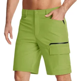 meskie-szorty-spodenki-trekkingowe-sportowe-luzne-szybkoschnace-zielone-xl