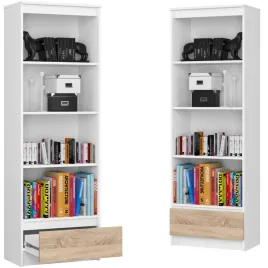 regal-biurowy-otwarty-z-szuflada-4-polki-na-ksiazki-60-cm-bialy-dab-sonoma