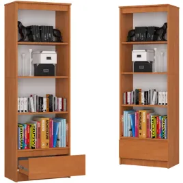 regal-biurowy-otwarty-z-szuflada-4-polki-na-ksiazki-dekoracje-60-cm-olcha