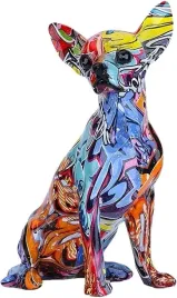 figurka-dekoracyjna-pies-dom-chihuahua-graffiti-25-cm-rzezba-wielokolorowa