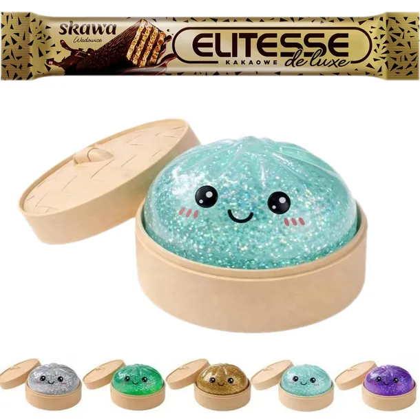 Gniotek Antystresowy MEGA PIEROŻEK Brokat Fidget Toy MYSTERY BOX Fidget