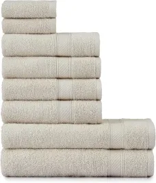 zestaw-8-recznikow-bawelnianych-bezowy-70x140-50x90-30x50