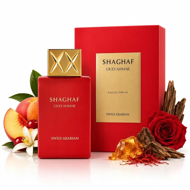 Swiss Arabian Shaghaf Oud Ahmar 75 ml EDP – Unisex Oriental Fruity Perfume