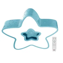 lampa-sufitowa-dziecieca-plafon-led-36w-pilot-niebieska-gwiazdka