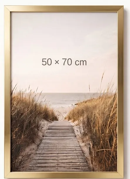 Złota ramka na zdjęcia 50 x 70 cm - na ścianę, do plakatów i grafik