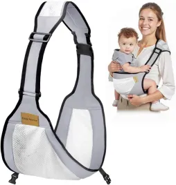nosidelko-ergonomiczne-dla-niemowlat-szare-z-pasem-biodrowym-0-36-mies