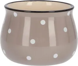 ceramiczna-doniczka-na-kwiaty-o-110-mm-bezowa-w-biale-kropki