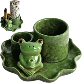 ceramiczny-uchwyt-na-kadzidelka-4-w-1-lisc-lotosu-z-figurka-zaby-zielony