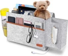 organizer-zawieszany-przy-lozku-5-kieszeni-jasnoszary
