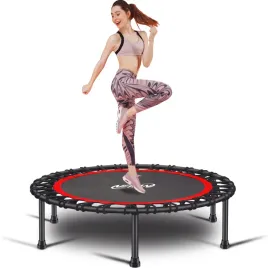 trampolina-fitness-newan-40-skladana-mini-rebounder-bungee-czerwona-150-kg