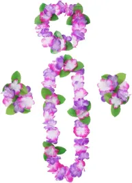zestaw-hawajskich-girland-leis-4-szt-kwiaty-liliowe-na-impreze