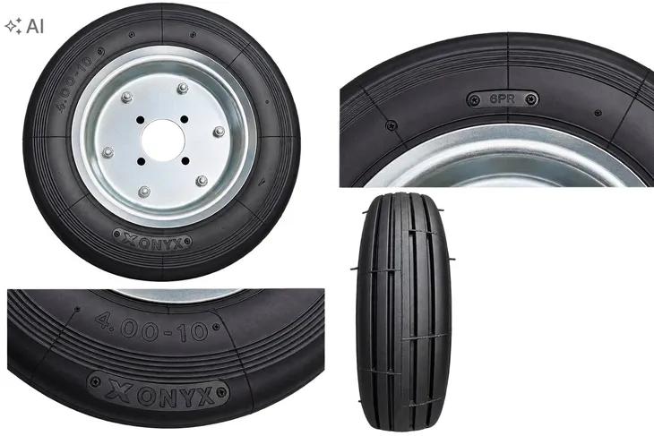 Koło 4.00-10 wzmocnione 6PR ONYX felga 2mm zgrabiarki przetrząsarki