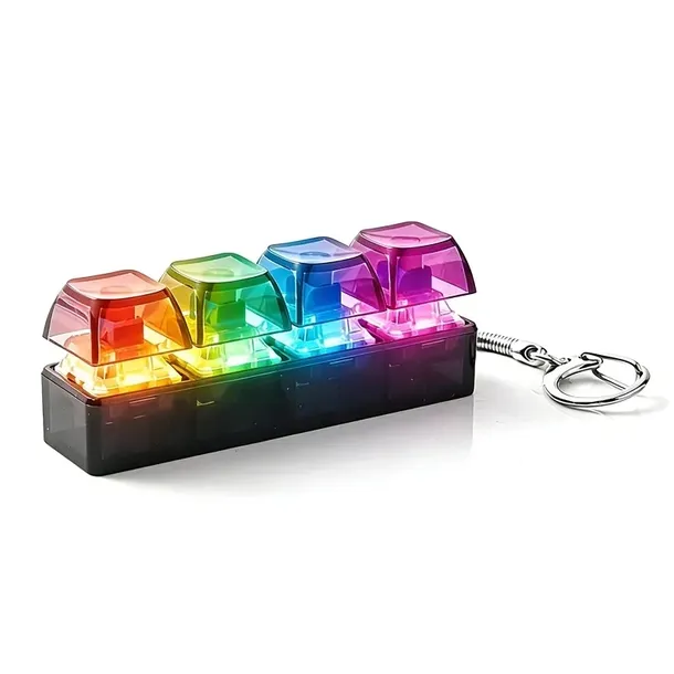 LED FIDGET KLIKACZ ŚWIECĄCY KLIKER TOY RGB ANTYSTRESOWY BRELOK CLICKER