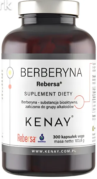 Berberyna Kenay 250 mg - 300 Kapsułek na zdrowie serca i równowagę glukozy