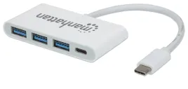 manhattan-3-portowy-hub-usb-c-3-1-gen1-3x-usb-a-z-portem-usb-c-pd
